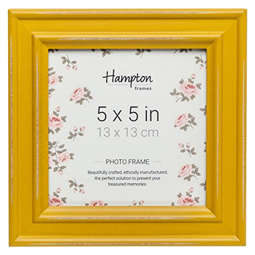 Hampton Frames Paloma Square Photo Frame, 5x5 (13x13cm), Yellow